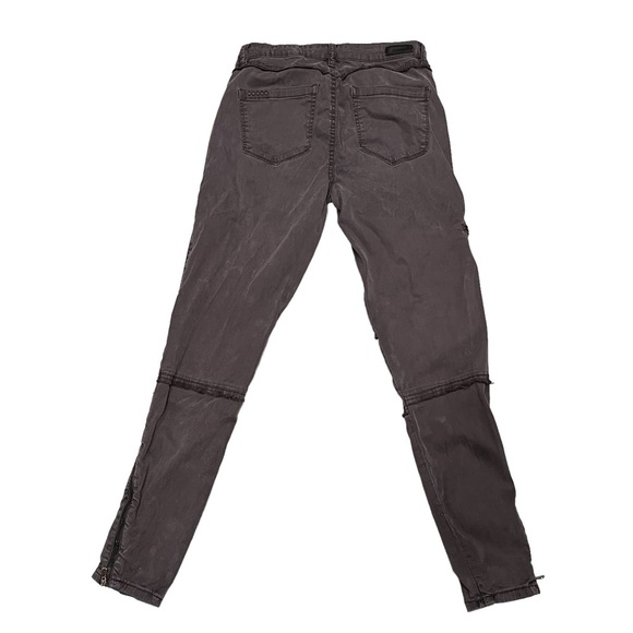 Blank NYC Washed Black Skinny Cargo Twill Moto Military Style Pants - Picture 3 of 7